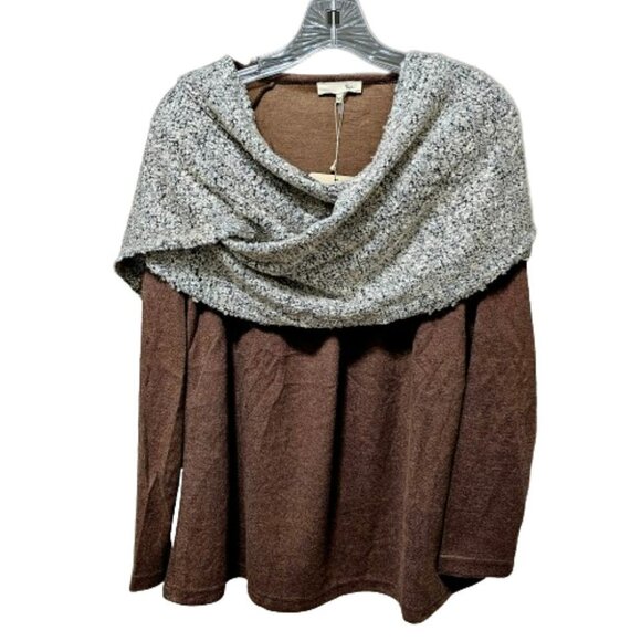 Long Sleeve Sweater Top with Scarf NWT - Picture 1 of 8